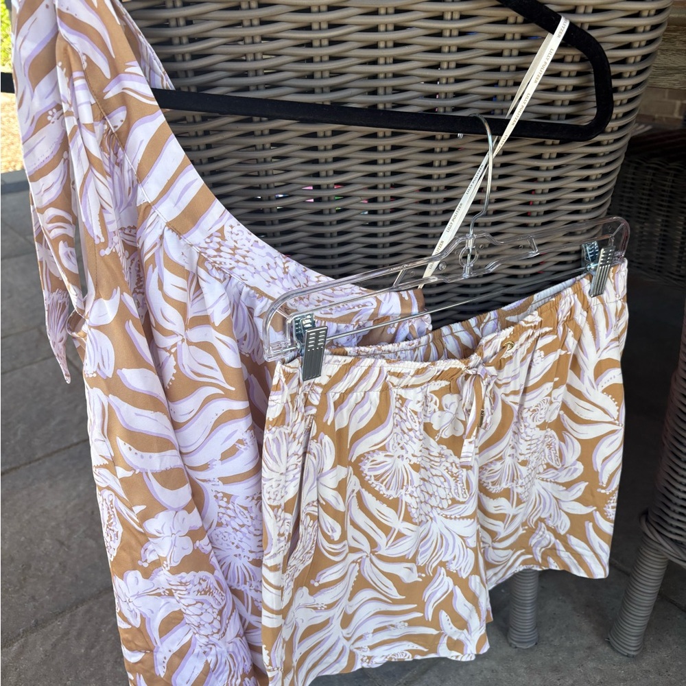 NWT Lilly Pulitzer Rattan Bon Vivants Small short set